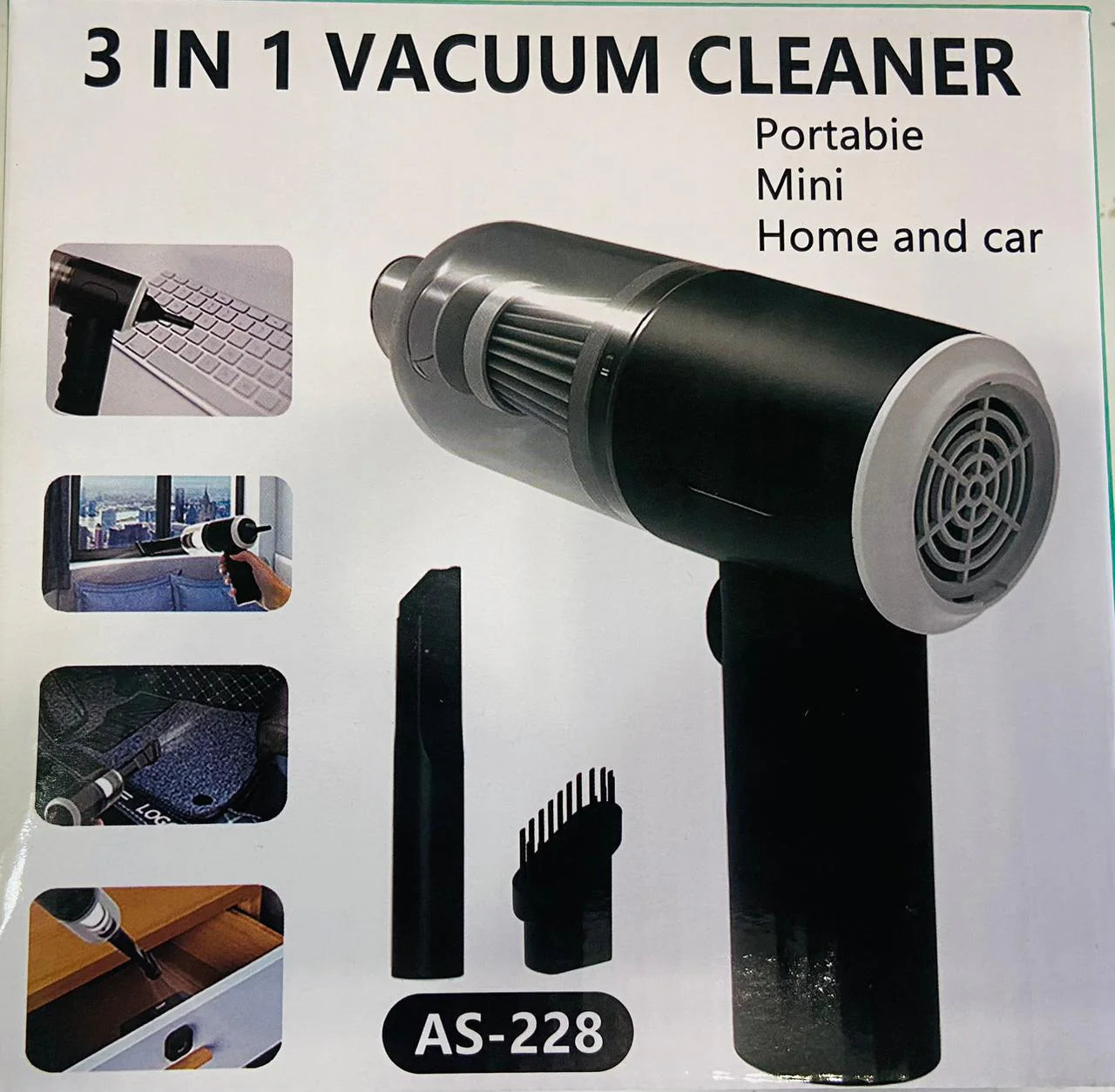 3-in-1 Portable Vacuum Cleaner – Powerful Cleaning