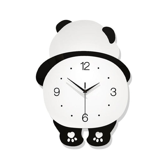 Panda Wall Clock – Modern &amp; Minimalist Style for Living Room or Dining Room